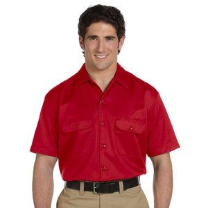 Dickies Men's 5.25 oz. Short Sleeve Work Shirt - 1574 - Red
